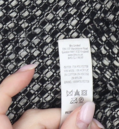 Womens UK Size 12 BHS Black Duffle Coat
