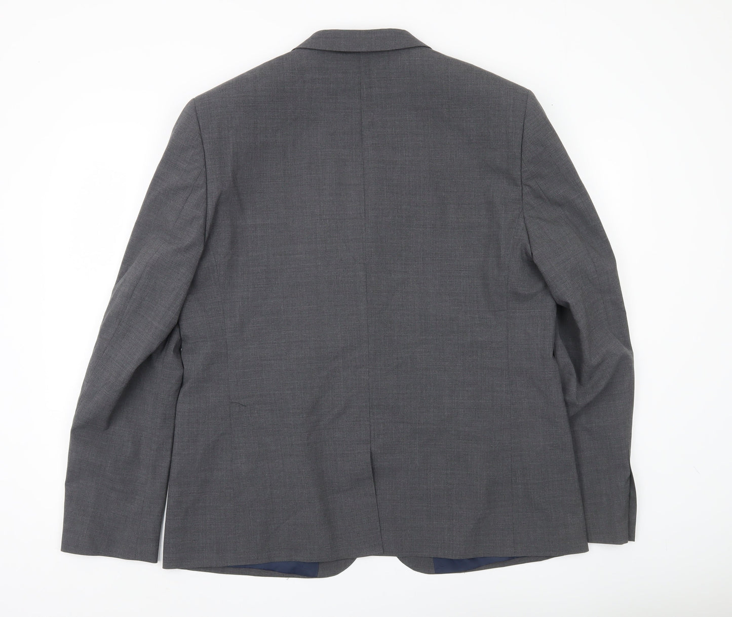 Marks and Spencer Men Grey Wool Blend Blazer Jacket Size 44 M Classic Fit