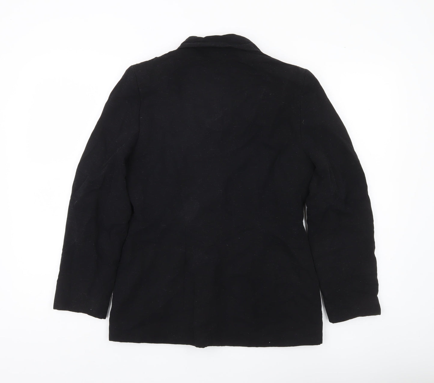CMD Womens Black Size 12 Single-Breasted Blazer Jacket