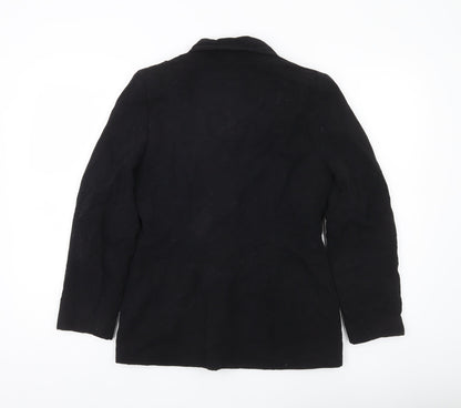 CMD Womens Black Size 12 Single-Breasted Blazer Jacket