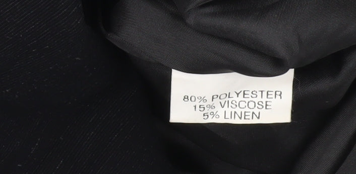 CMD Womens Black Size 12 Single-Breasted Blazer Jacket
