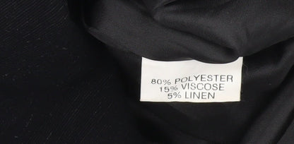 CMD Womens Black Size 12 Single-Breasted Blazer Jacket