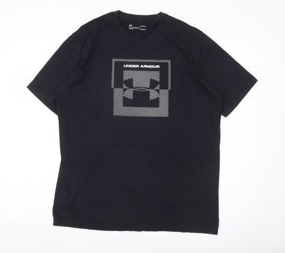 Under Armour Men's Black Graphic Logo T-Shirt Size L Relaxed Fit