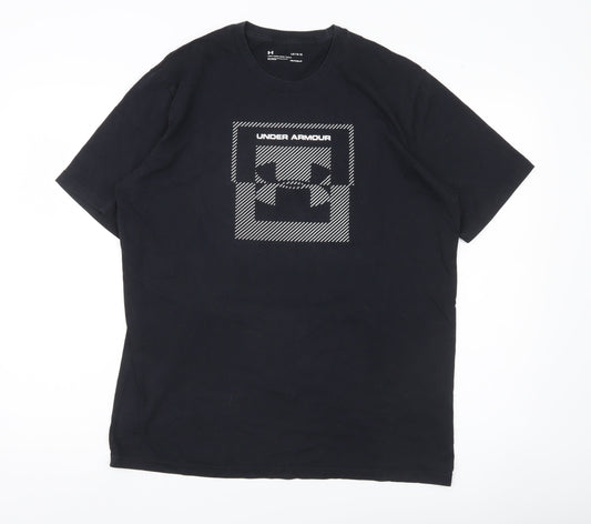 Under Armour Men's Black Graphic Logo T-Shirt Size L Relaxed Fit