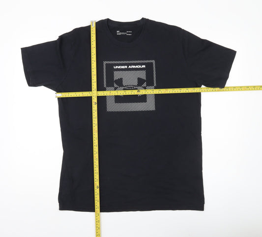 Under Armour Men's Black Graphic Logo T-Shirt Size L Relaxed Fit