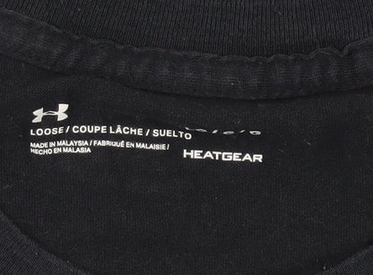 Under Armour Men's Black Graphic Logo T-Shirt Size L Relaxed Fit