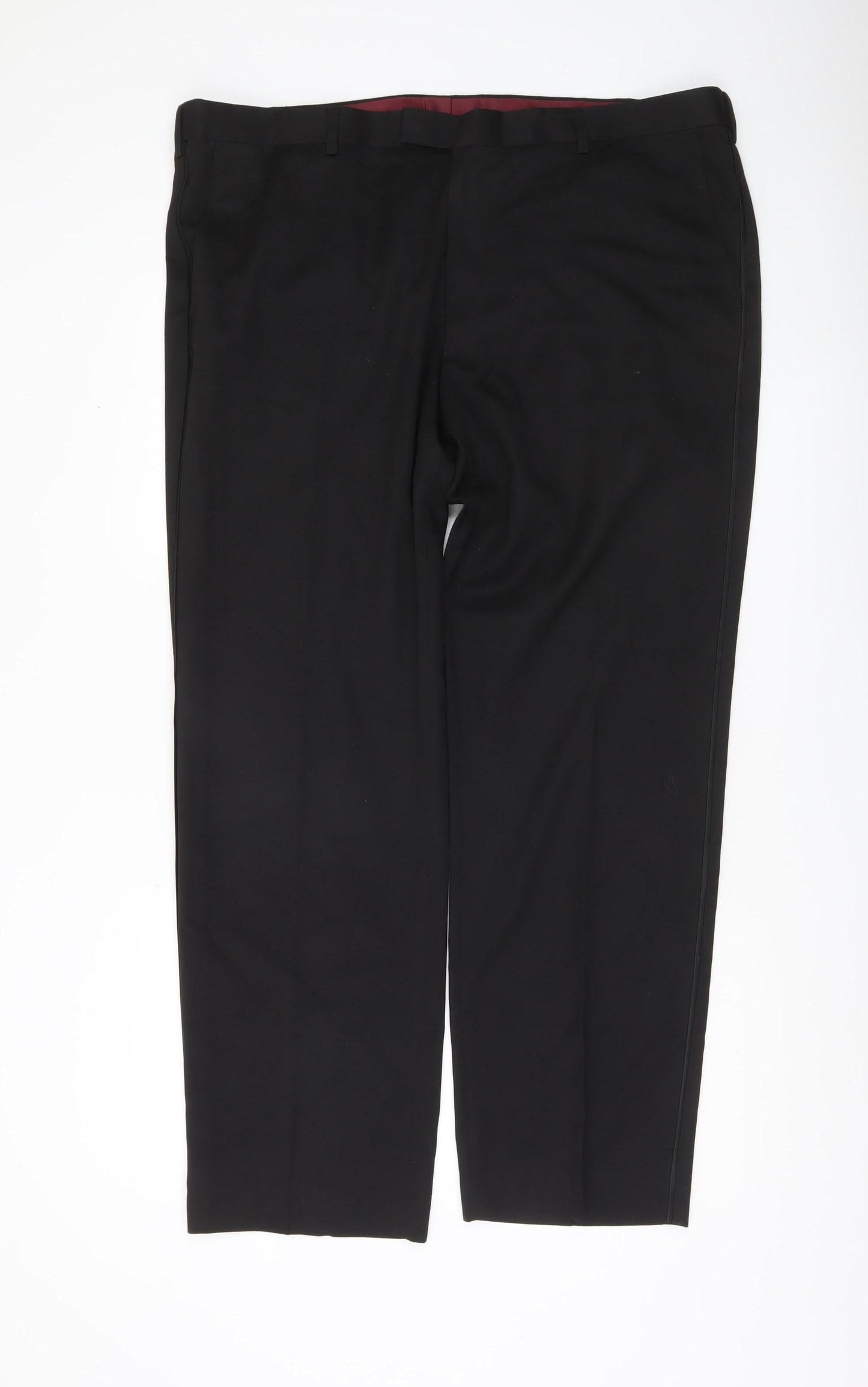 Marks and Spencer Men’s Black 42W 31L Regular Fit Dress Trousers