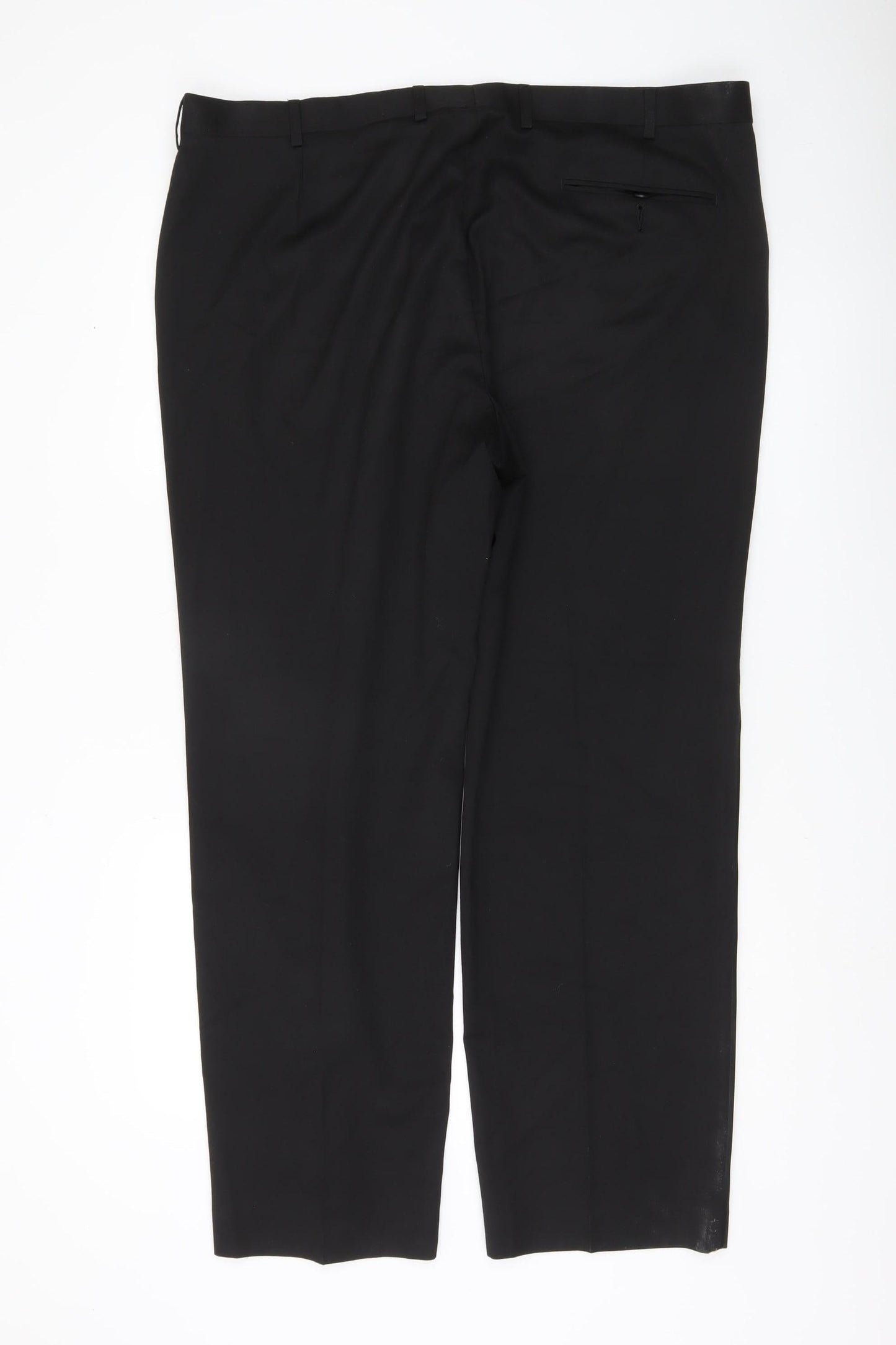 Marks and Spencer Men’s Black 42W 31L Regular Fit Dress Trousers
