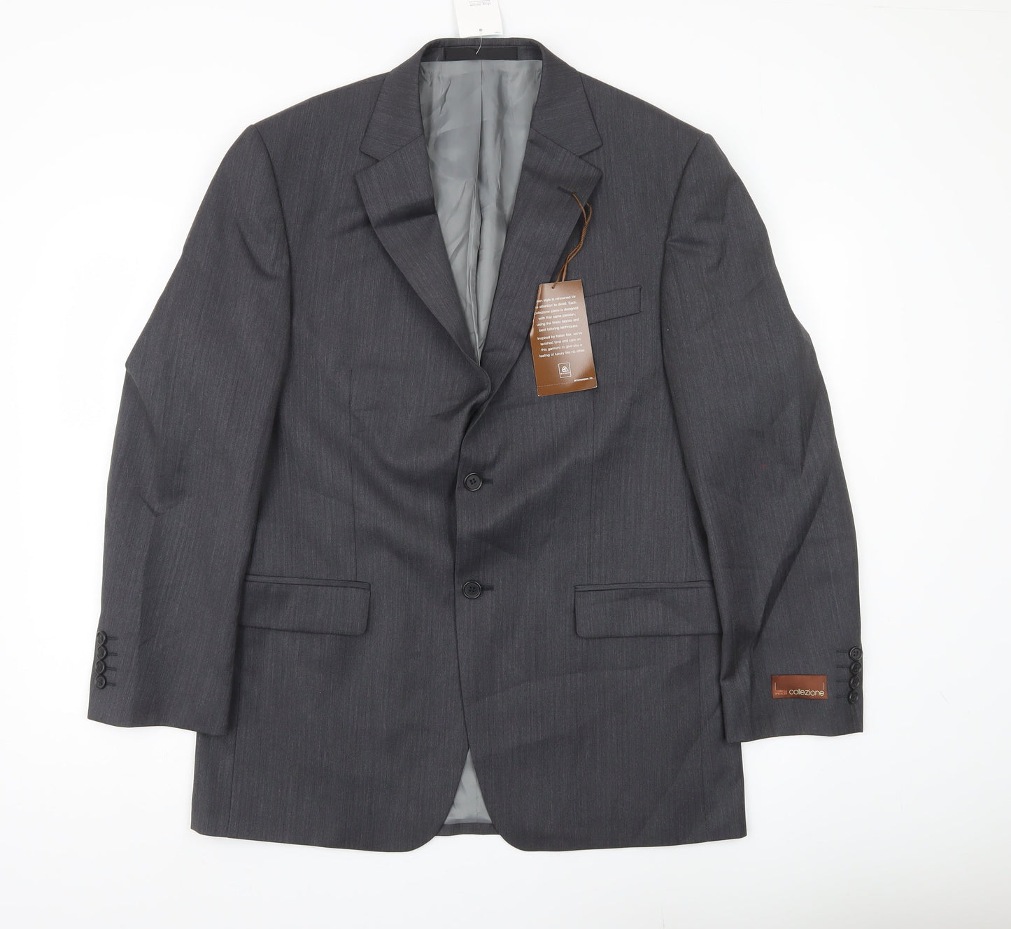 Marks and Spencer Men's Grey 40R Wool Blend Blazer Jacket