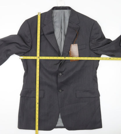 Marks and Spencer Men's Grey 40R Wool Blend Blazer Jacket