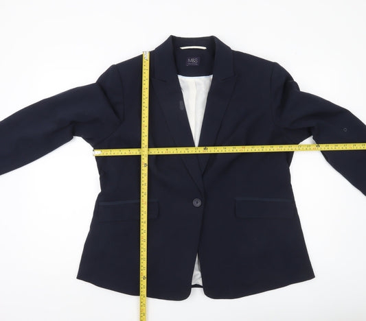 Marks and Spencer Women’s Blue Blazer Jacket UK 18 Regular Fit