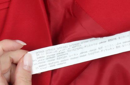 Stradivarius Women’s Red Double-Breasted Blazer Size 12