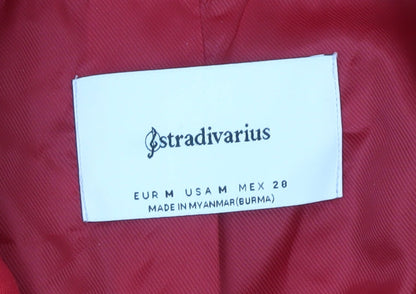 Stradivarius Women’s Red Double-Breasted Blazer Size 12