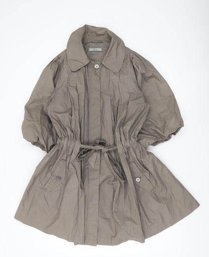 Marks & Spencer Womens Brown Coat UK 16 Trench Belted Mid-Length