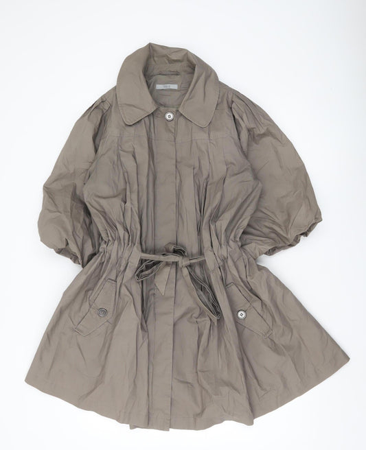 Marks & Spencer Womens Brown Coat UK 16 Trench Belted Mid-Length