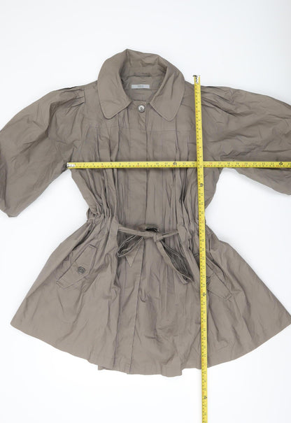 Marks & Spencer Womens Brown Coat UK 16 Trench Belted Mid-Length