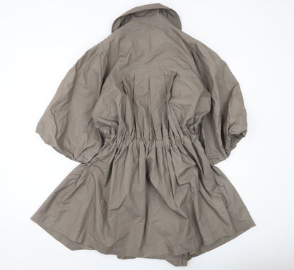 Marks & Spencer Womens Brown Coat UK 16 Trench Belted Mid-Length