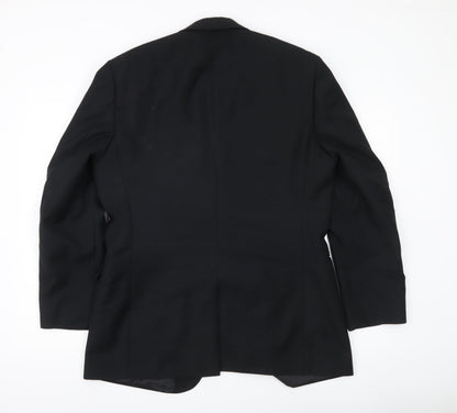 Burton Men’s Black Blazer 42R Notch Lapel Two Button Jacket