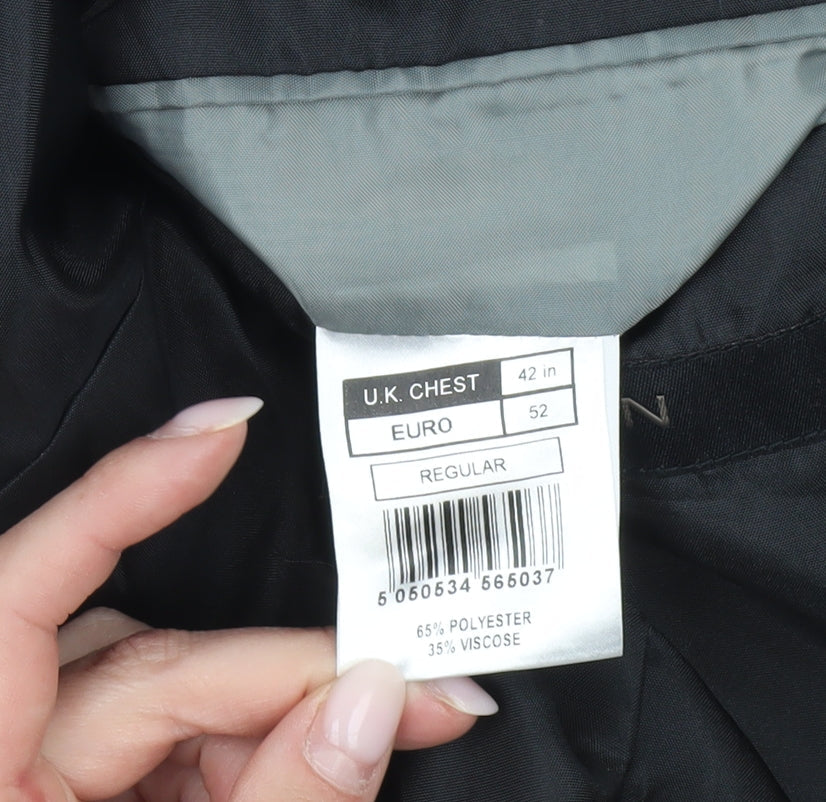 Burton Men’s Black Blazer 42R Notch Lapel Two Button Jacket