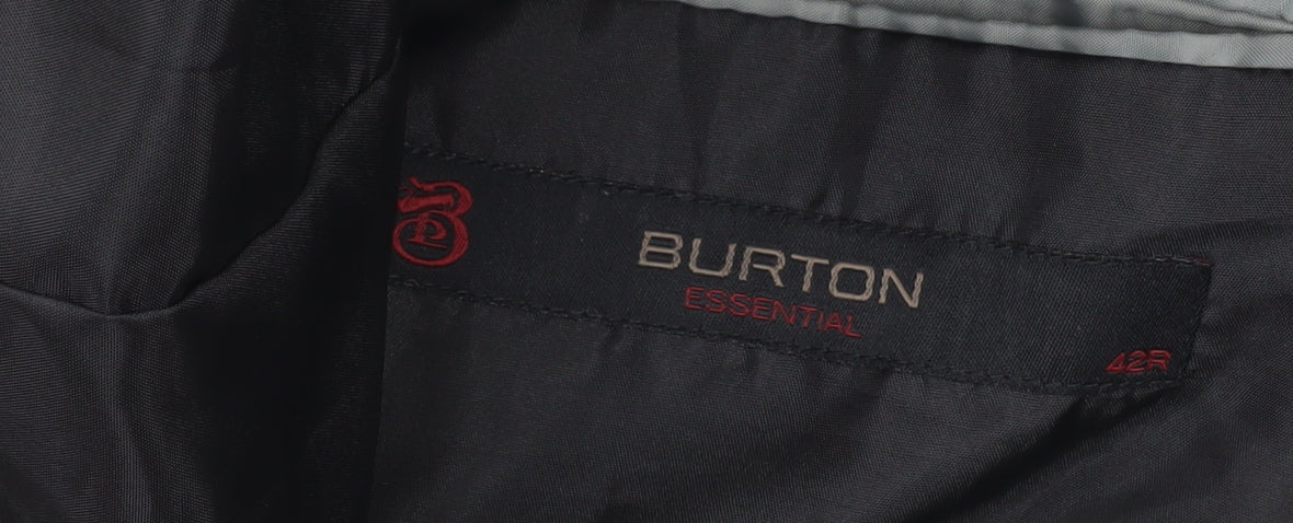 Burton Men’s Black Blazer 42R Notch Lapel Two Button Jacket