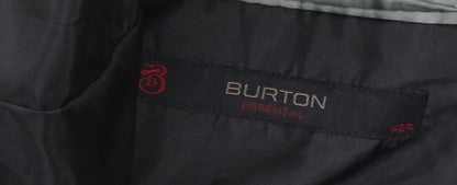 Burton Men’s Black Blazer 42R Notch Lapel Two Button Jacket