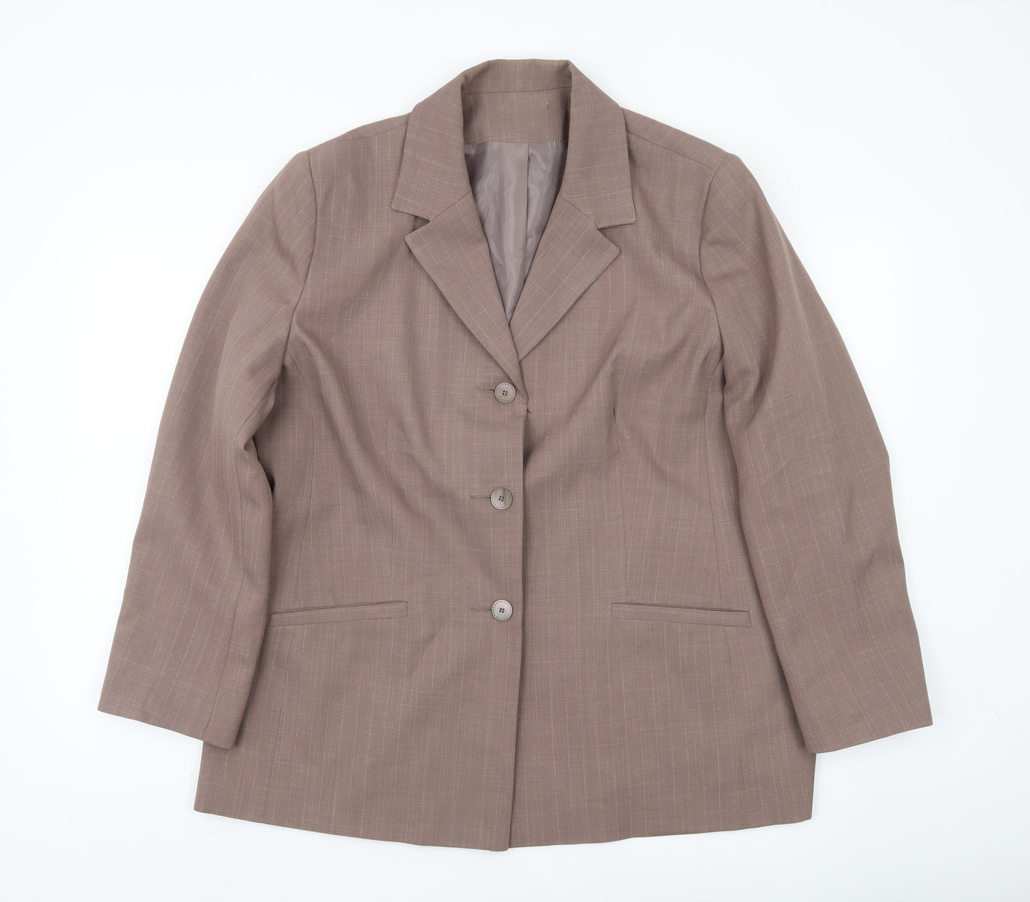 Bonmarché Women’s Brown Size 20 Notch Lapel Blazer Jacket