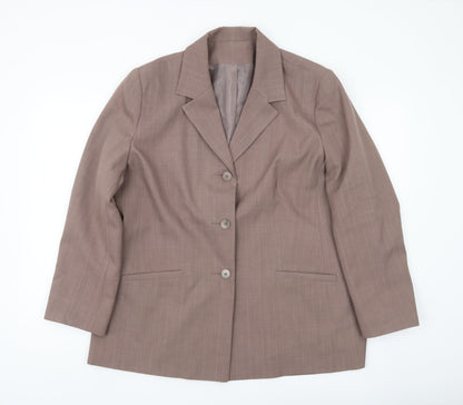Bonmarché Women’s Brown Size 20 Notch Lapel Blazer Jacket