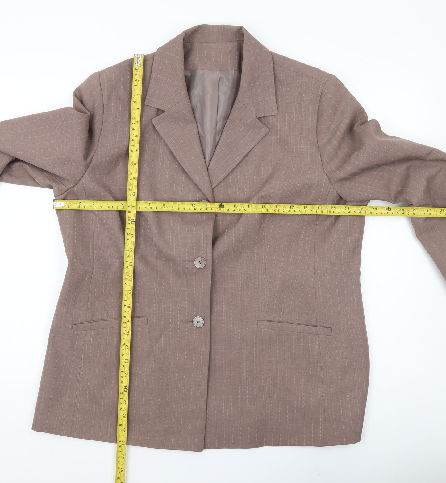 Bonmarché Women’s Brown Size 20 Notch Lapel Blazer Jacket