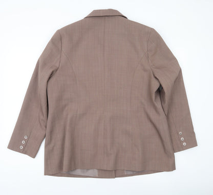 Bonmarché Women’s Brown Size 20 Notch Lapel Blazer Jacket
