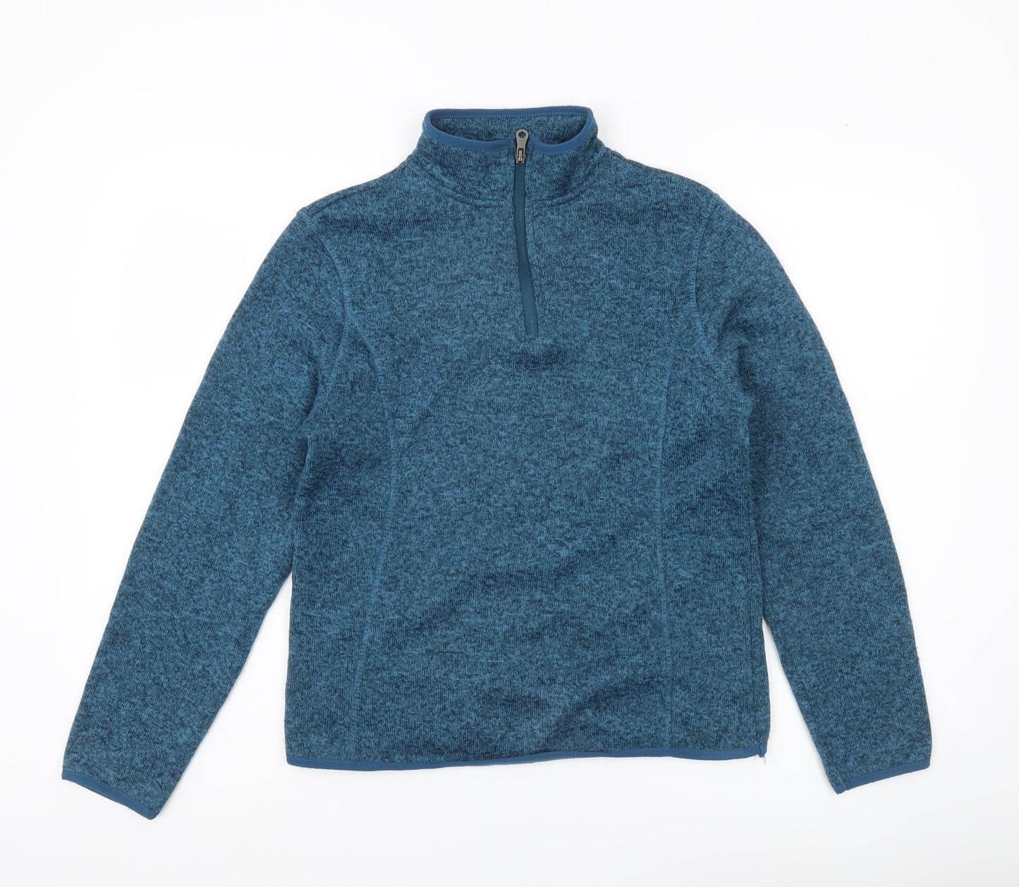 Crane Womens Blue Small Fleece Sweatshirt 1/2 Zip Pullover Activewear