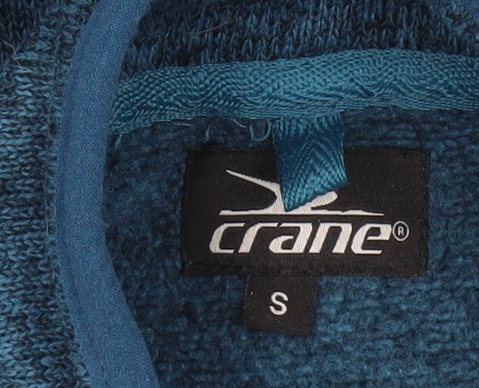 Crane Womens Blue Small Fleece Sweatshirt 1/2 Zip Pullover Activewear