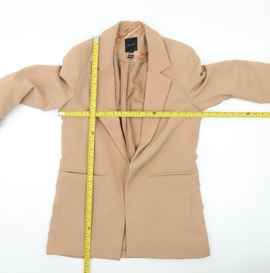 New Look Women's Beige Tailored Blazer UK 8 Mid-Length Notch Lapel
