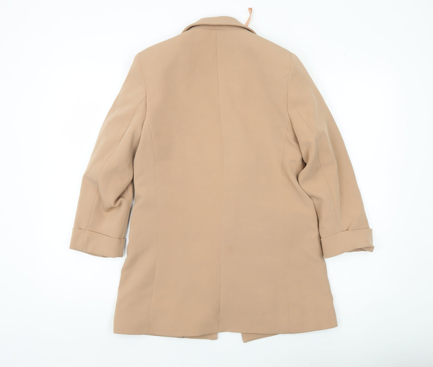 New Look Women's Beige Tailored Blazer UK 8 Mid-Length Notch Lapel