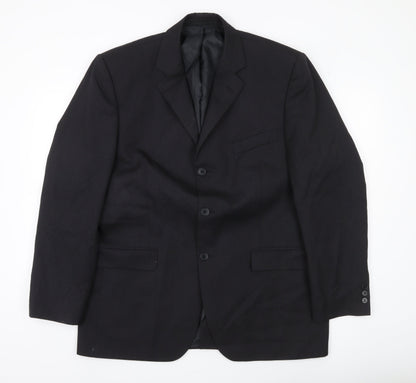 Mens UK Size 42 Burton Regular Black Suit Jacket