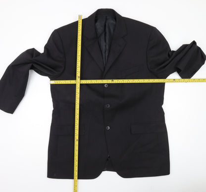 Mens UK Size 42 Burton Regular Black Suit Jacket