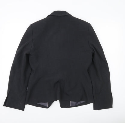 Marks and Spencer Womens Black Size 14 Regular Fit Suit Jacket