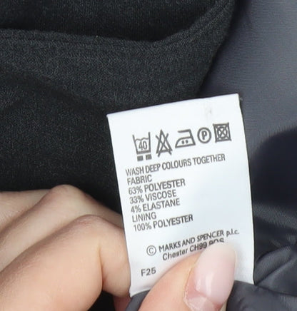 Marks and Spencer Womens Black Size 14 Regular Fit Suit Jacket