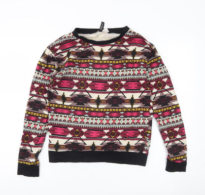 Womens UK Size S H&M Divided Multicoloured Pullover Sweatshirt