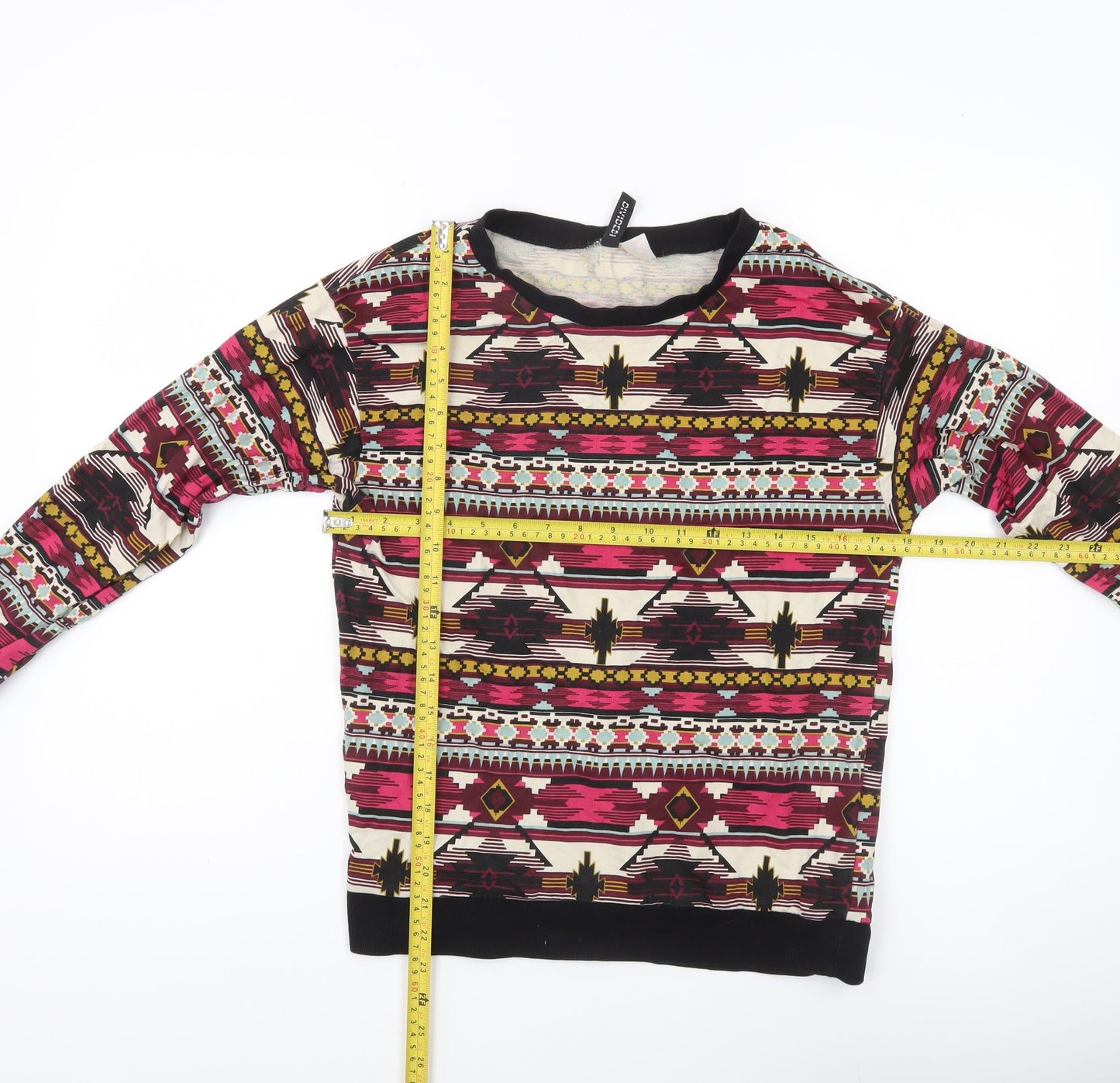 Womens UK Size S H&M Divided Multicoloured Pullover Sweatshirt