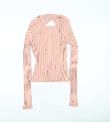 Womens UK Size M Brave Soul Pink Pullover Jumper