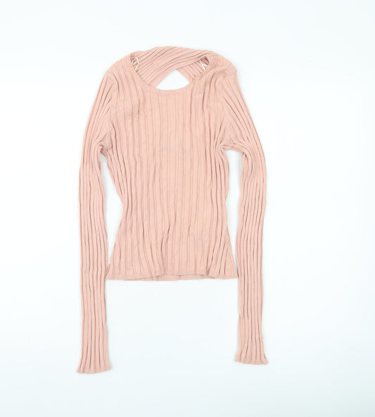 Womens UK Size M Brave Soul Pink Pullover Jumper
