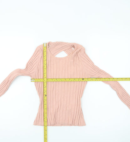 Womens UK Size M Brave Soul Pink Pullover Jumper