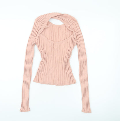 Womens UK Size M Brave Soul Pink Pullover Jumper