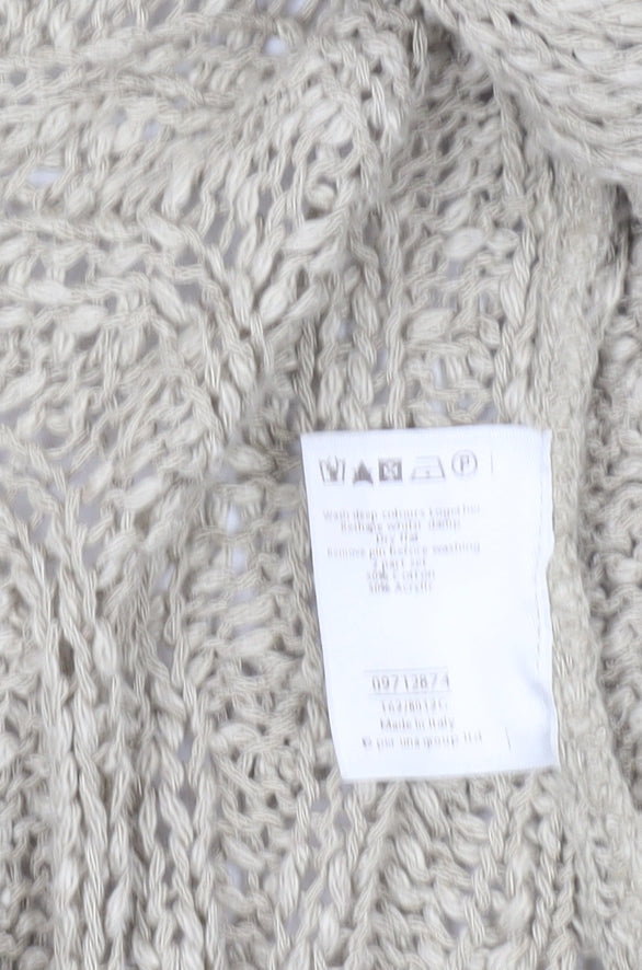 Womens UK Size S Marks and Spencer Beige Cardigan Jumper
