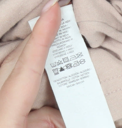 Womens UK Size 10 Disney Beige Basic T-Shirt
