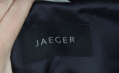 Jaeger Men's Blue Silk Linen Blazer Jacket Size 60R Notch Lapel