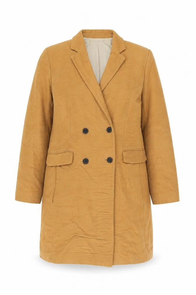 Womens UK Size 12 Mango Brown Overcoat