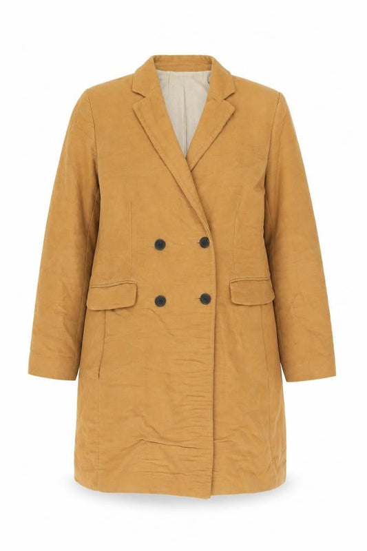 Womens UK Size 12 Mango Brown Overcoat