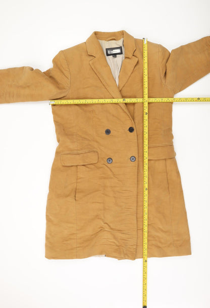 Womens UK Size 12 Mango Brown Overcoat