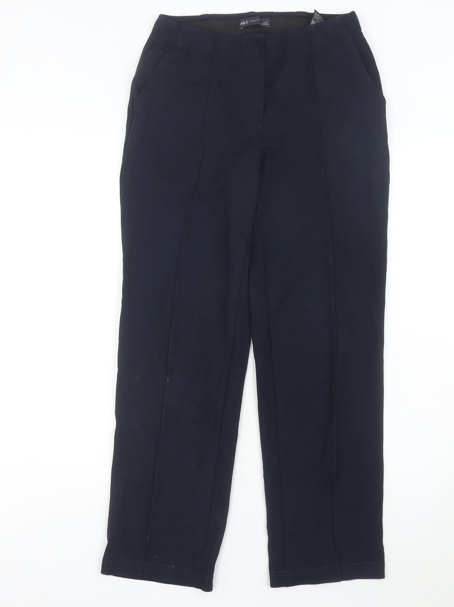 Womens UK Size 8 Marks and Spencer Slim Fit Business Casual Workwear Black Trous